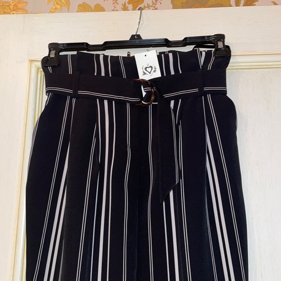 Black and white high waisted trousers - Picture 2 of 5